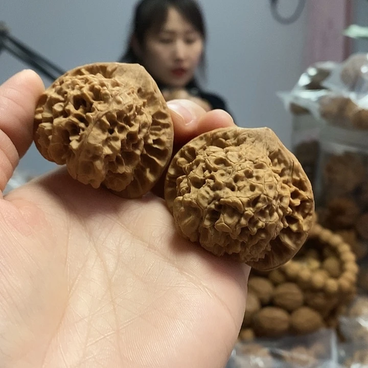 文玩核桃把件47麒麟纹官帽