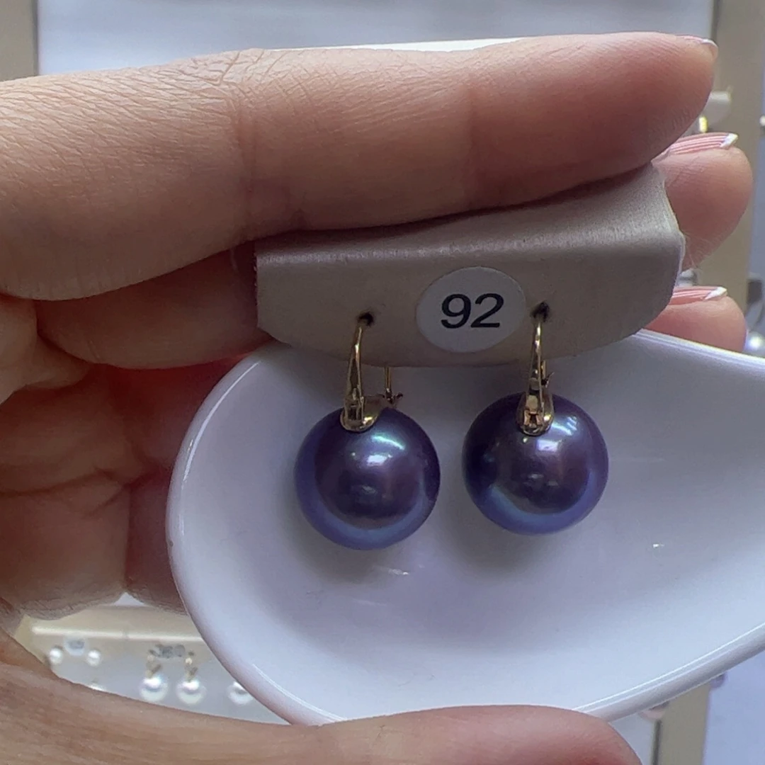 淡水珍珠耳饰18K金镶嵌