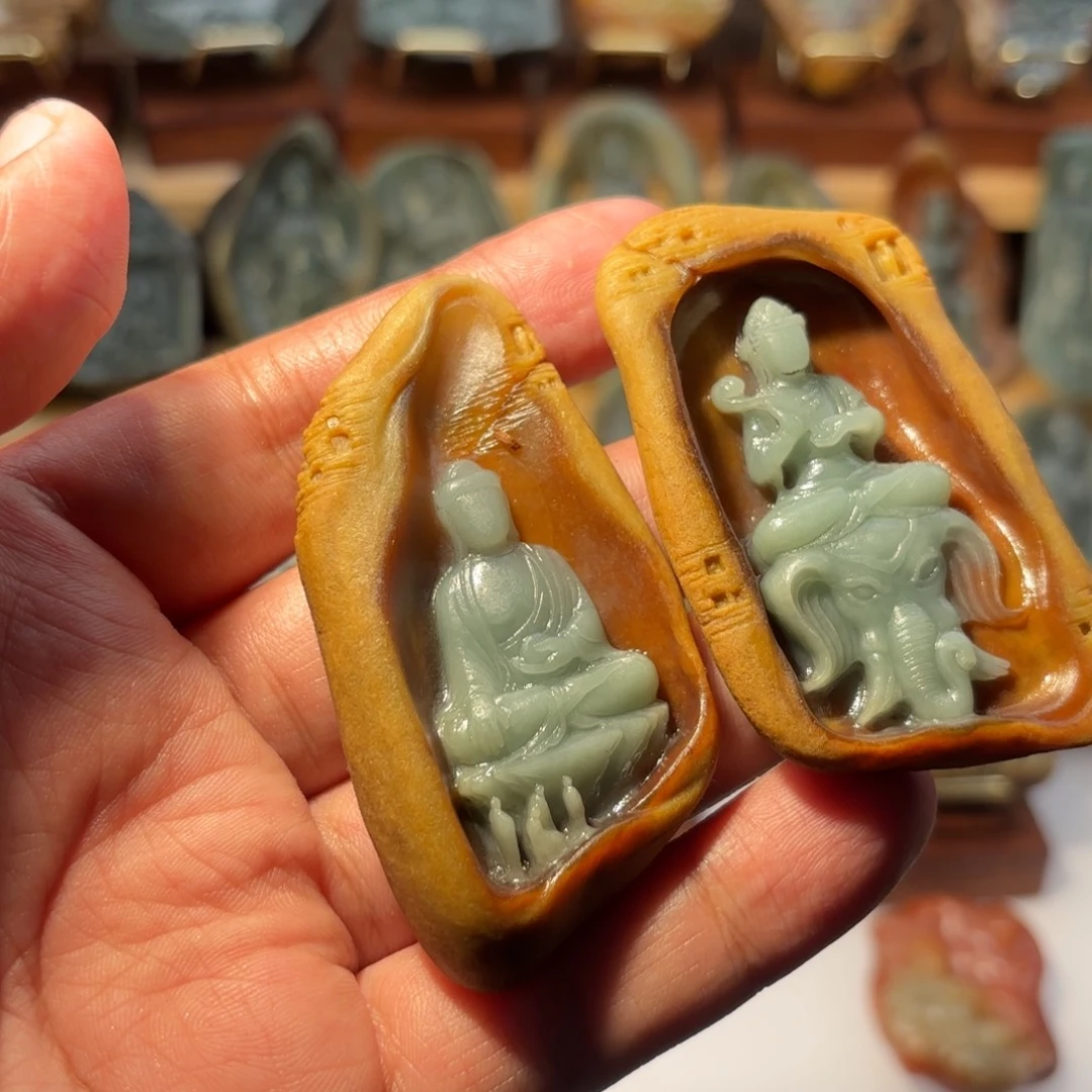 深***炐定制翡翠未镶嵌普贤 佛