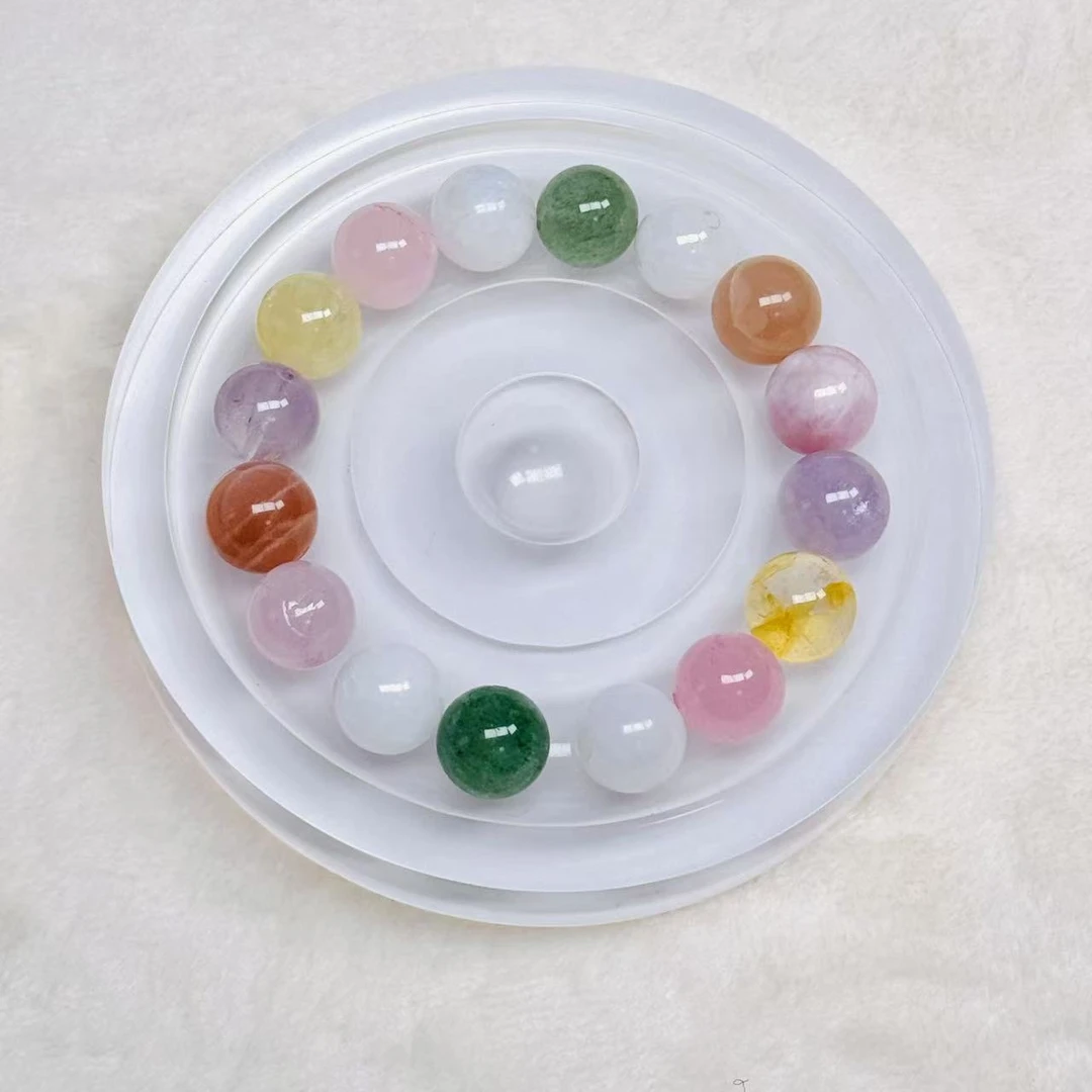 【水晶矿工】卡11-12mm水晶散珠玉石玛瑙DIY手作饰品