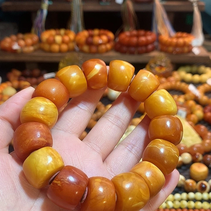 蜜蜡未镶嵌手串蜜蜡手串