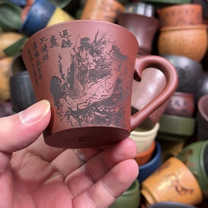 紫砂茶杯全手工紫砂主人杯