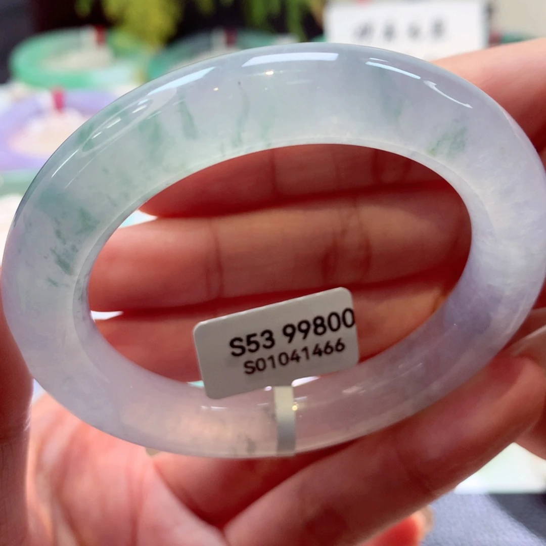 未镶嵌手镯翡翠圆条48号66