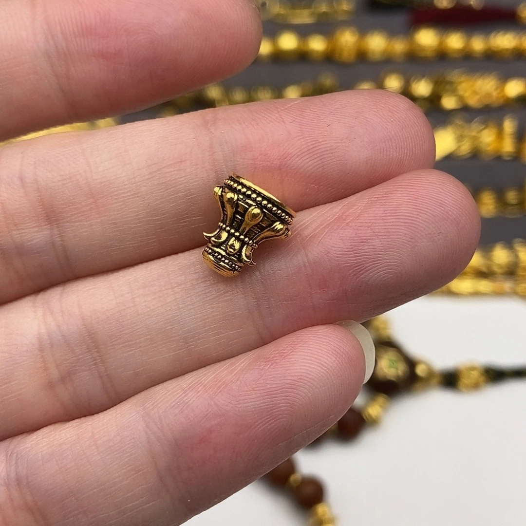 土***圆足银玻璃小蛮腰9mm黑金款