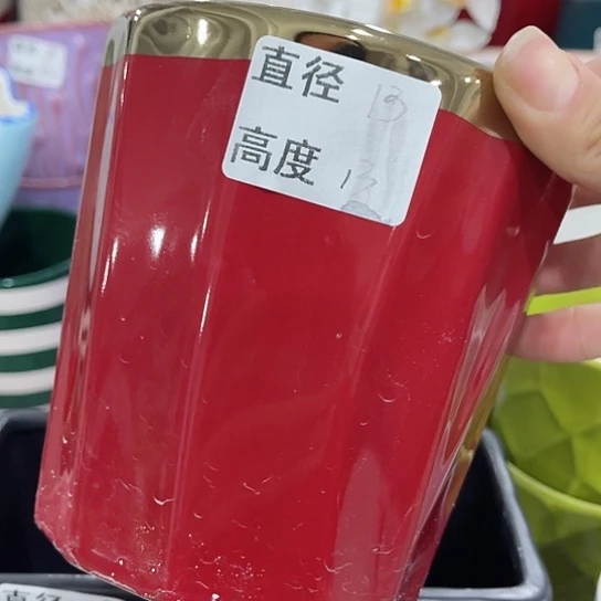 多肉绿植陶瓷花盆9.9包邮，有孔