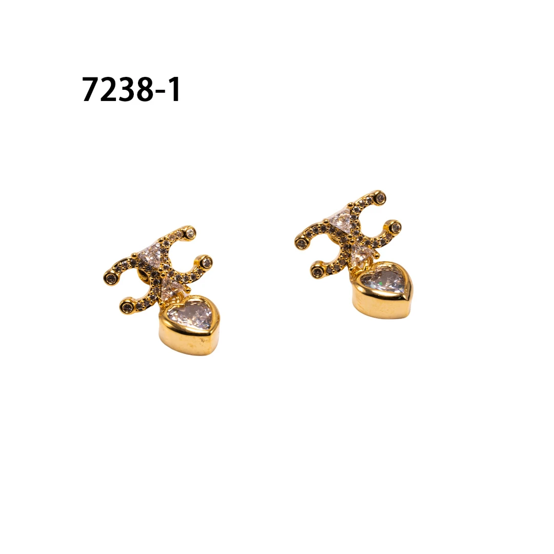 铜合金耳饰 设计师气质耳环小众设计高级感耳环耳饰～7238-1