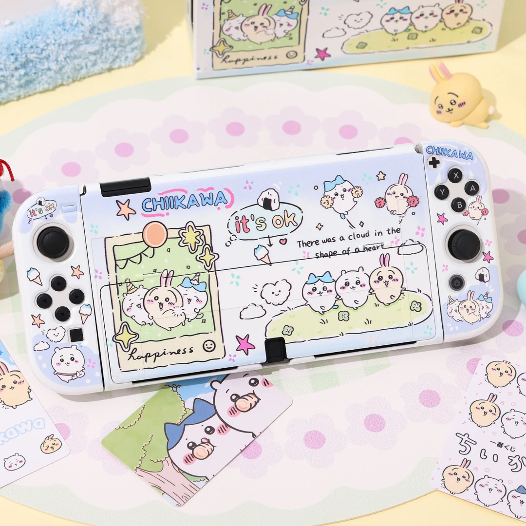 switch oled保护套硬壳Switch2保护壳可插底座配件 chiikawa小八