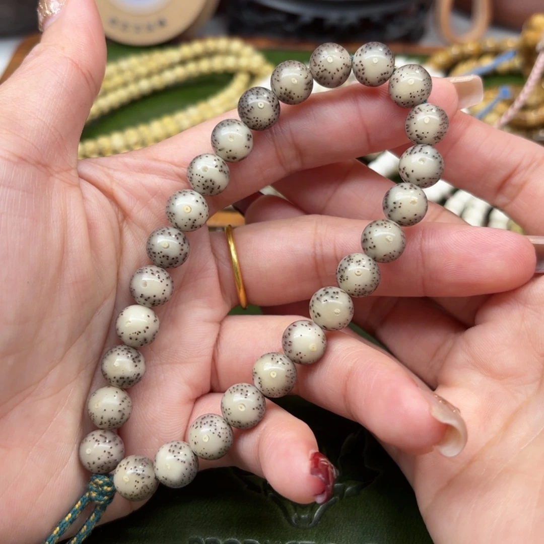 星月菩提手串⚠️漏⚠️9mm圆珠❗️全玉化小冰糖❗️