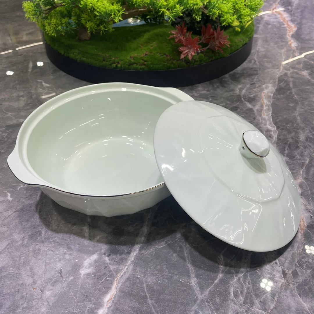 为民餐具金边大汤碗陶瓷煲拉面碗釉下彩描高档餐具家用创意新款