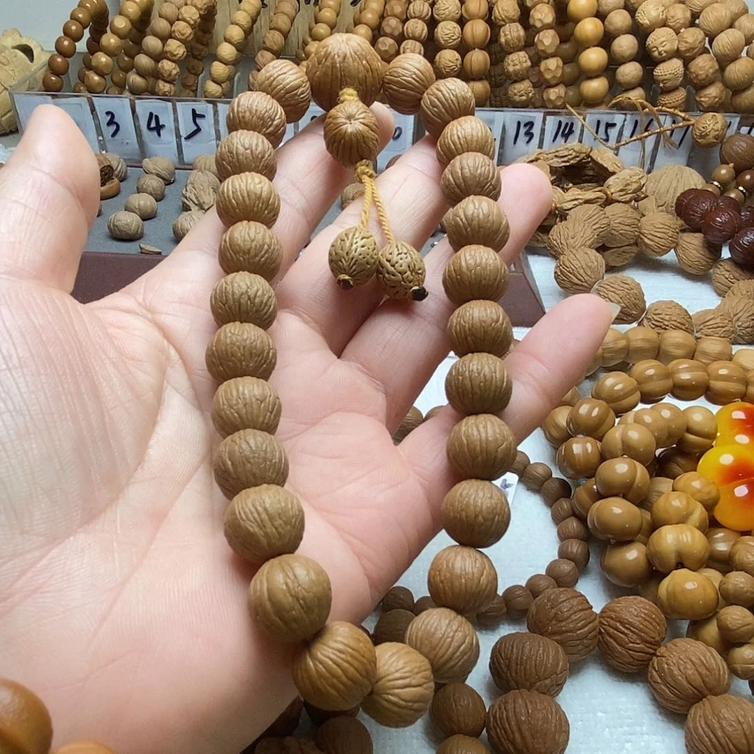 手串猴头核桃全品边度同尺【麒麟纹聚宝盆】手持