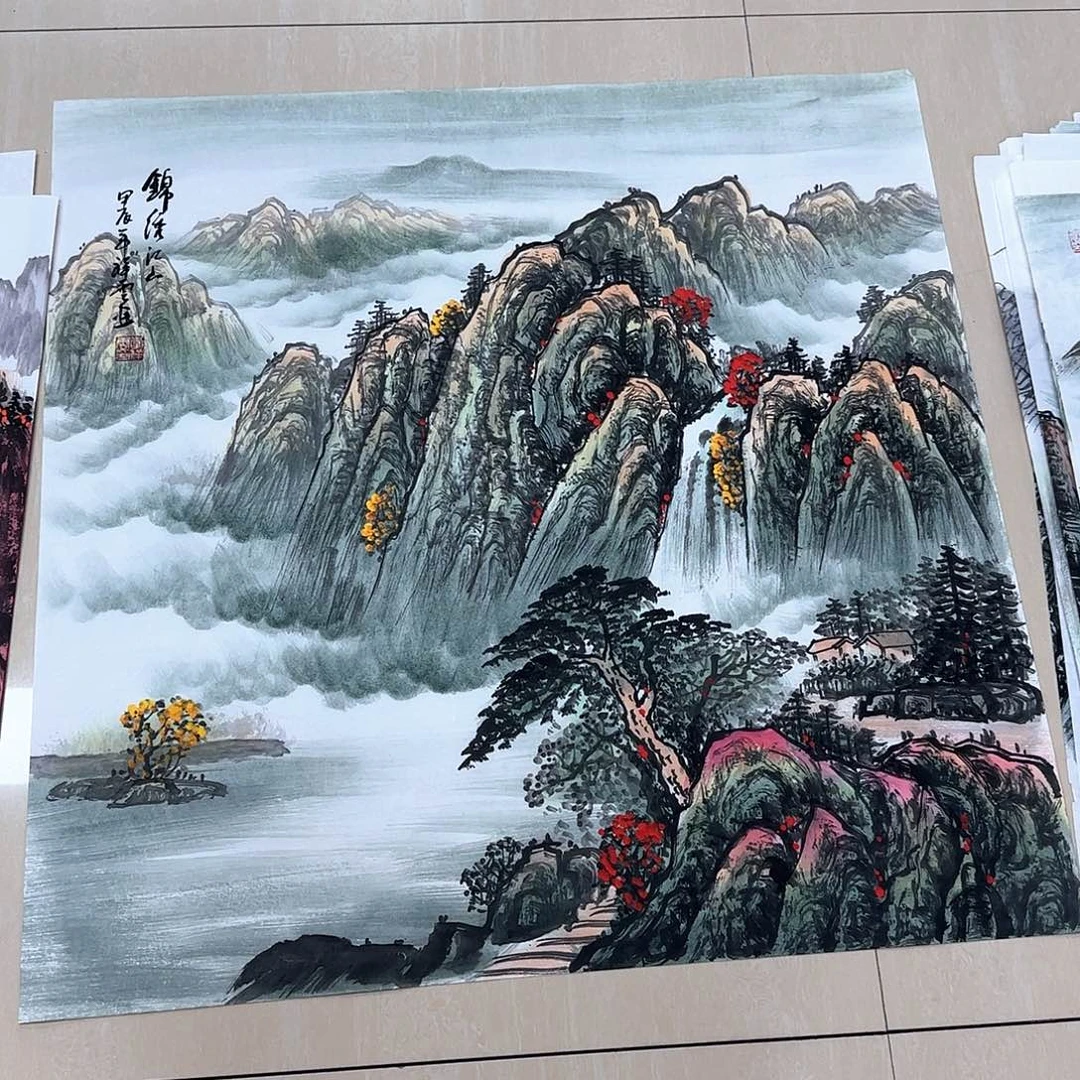 国画国画作品展。国画