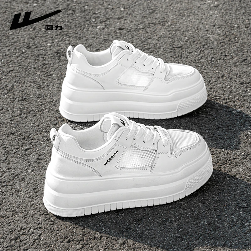 回力网面小白鞋女鞋2026新款夏季爆款厚底松糕百搭休闲透气板鞋子