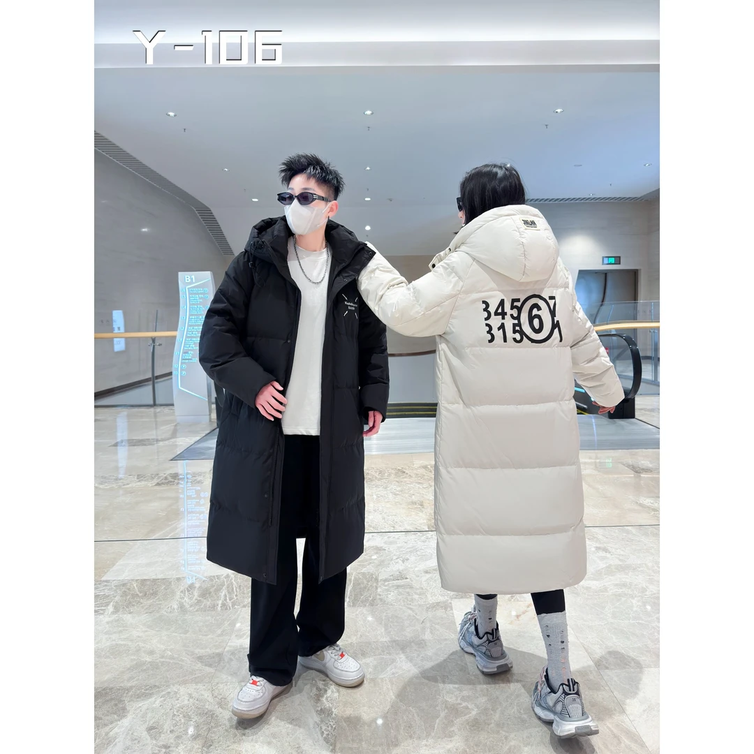 【北方战袍】一件过冬大牌感情侣长款连帽纯色外套Z-106