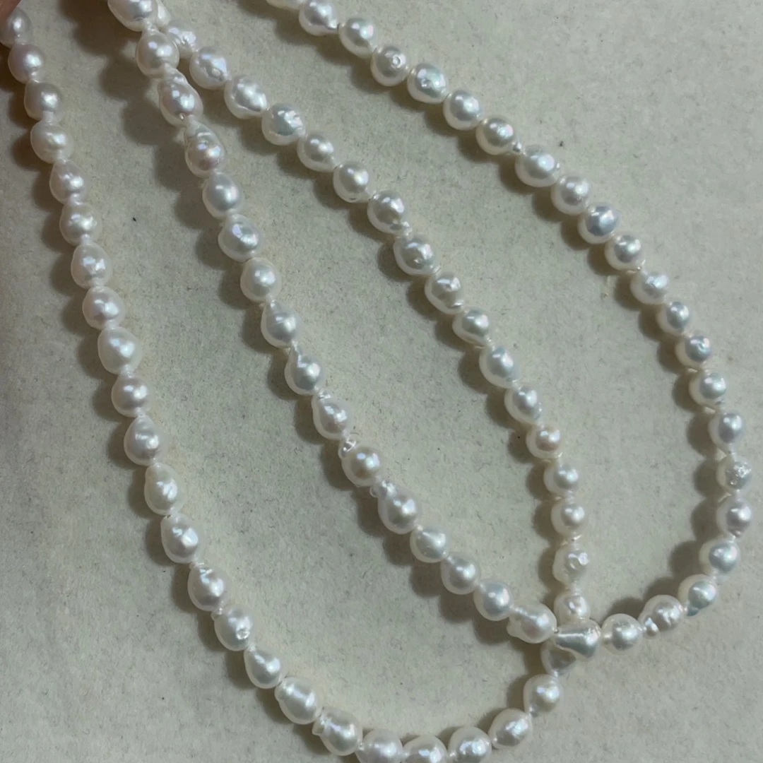 淡水珍珠颈饰银S925镶嵌多样性发一