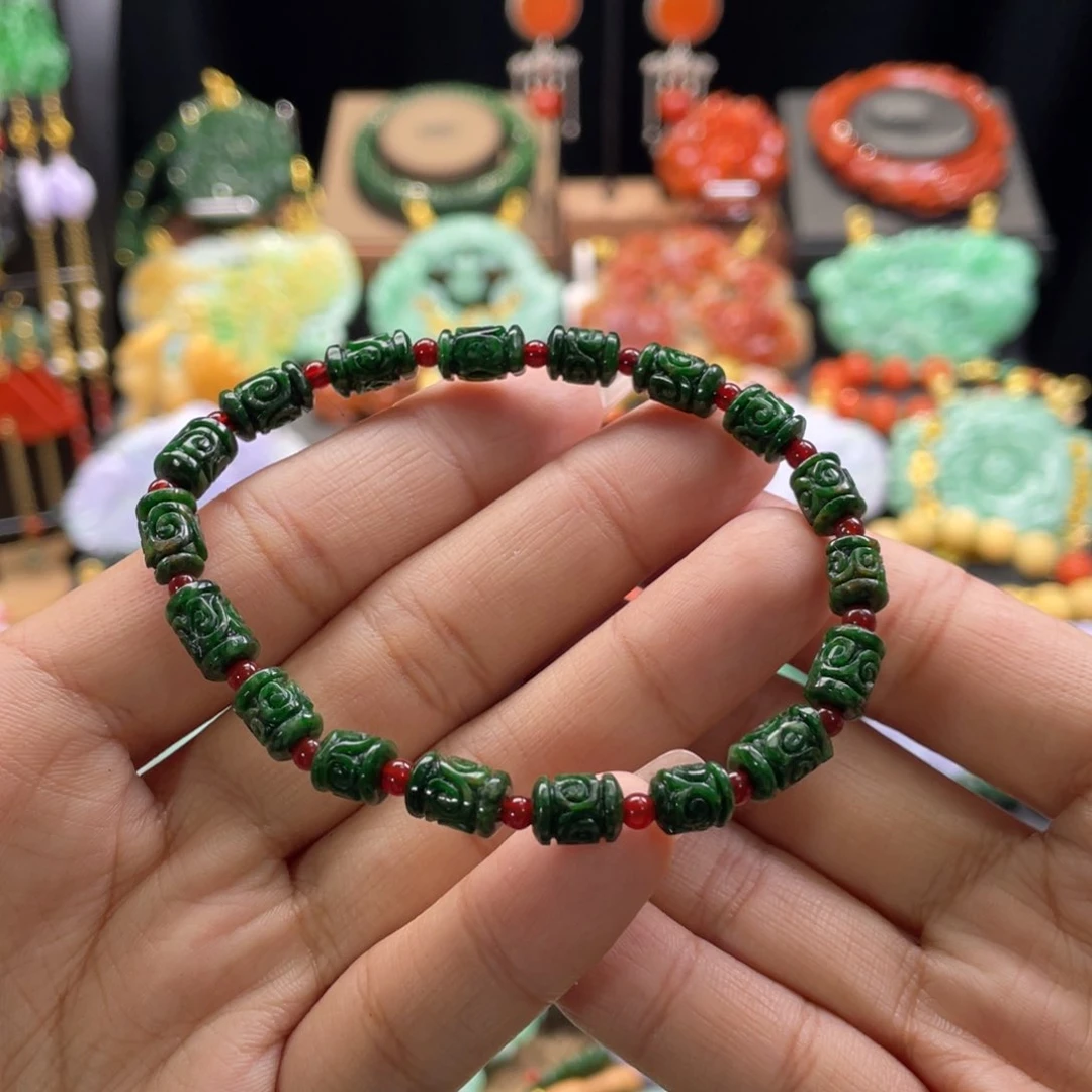 翡翠手串未镶嵌代编织