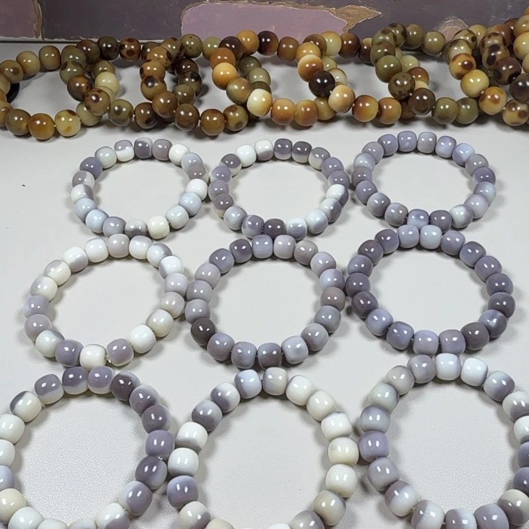 菩提根/象牙果手串芋泥啵啵卡13 微瑕