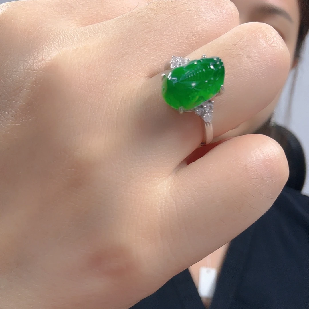 翡翠银S925镶嵌吊坠(不含链)