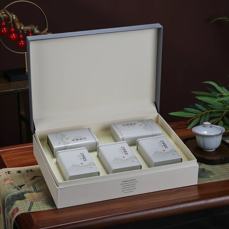 中秋送礼 白毫银针 5大罐茶叶礼盒装 送礼自饮