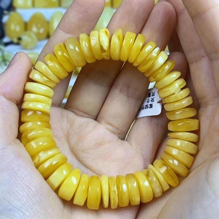 蜜蜡手链未镶嵌天然原矿假一赔十
