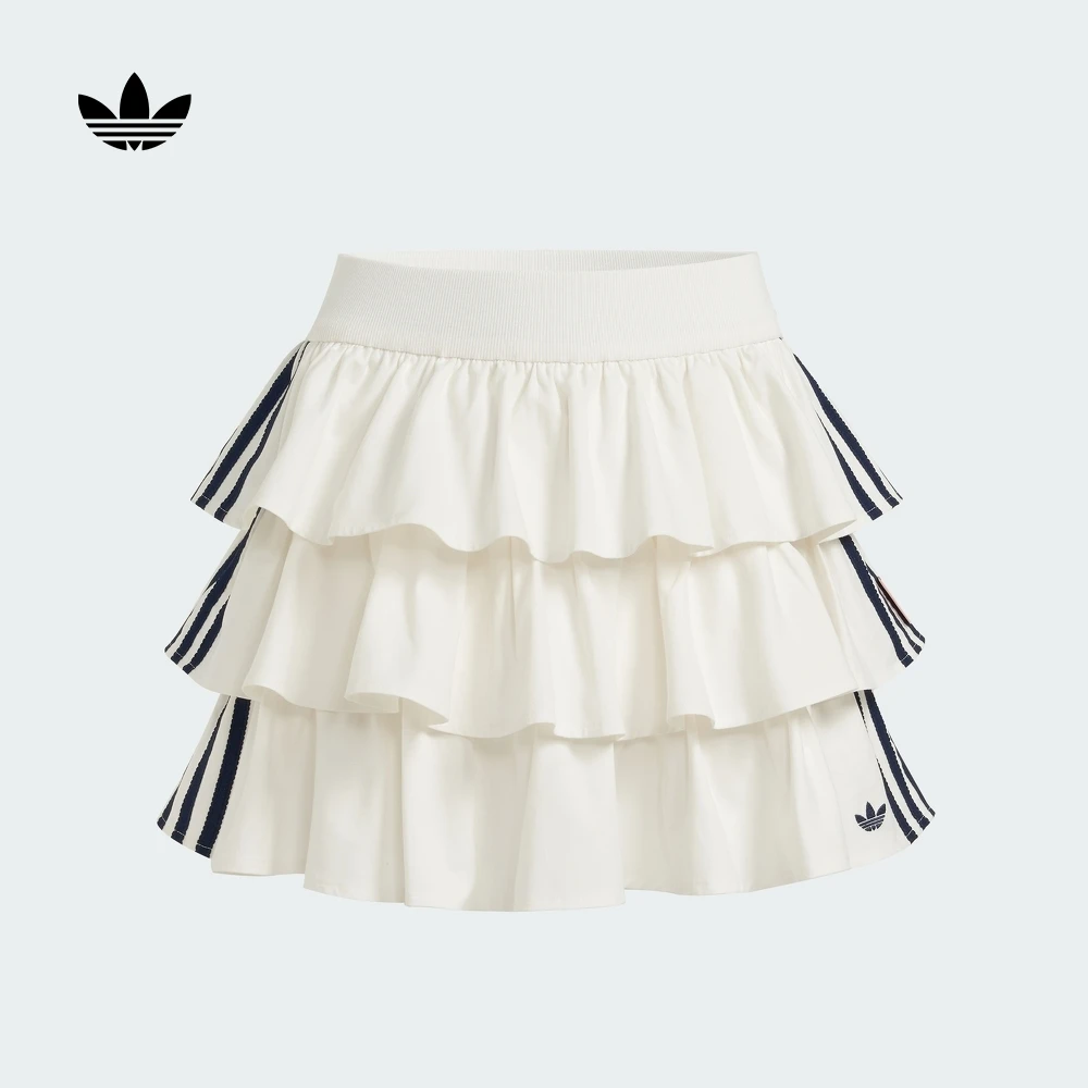 阿迪达斯三叶草迪士尼玛丽猫联名运动短裙蛋糕裙KE6654