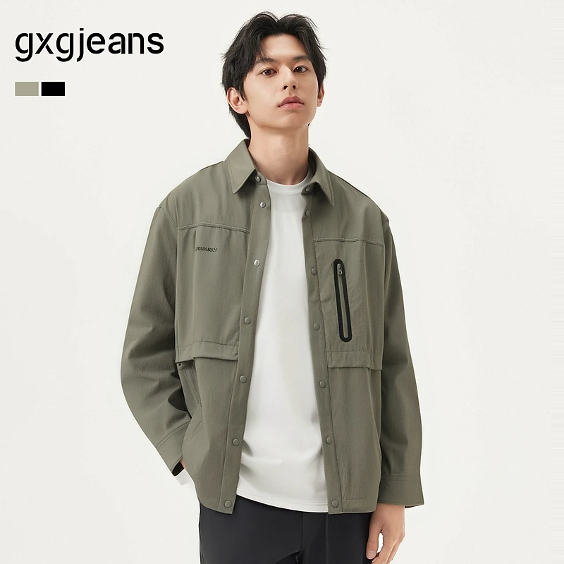 gxgjeans多色工装户外翻领长袖衬衫25年春#J25D033001