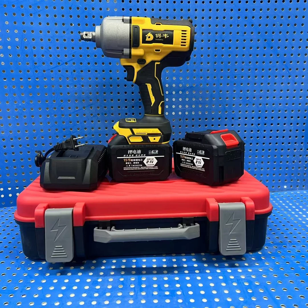 锝韦锂电工具 1200扭超大扭力电动扳手15节两电一充工具箱