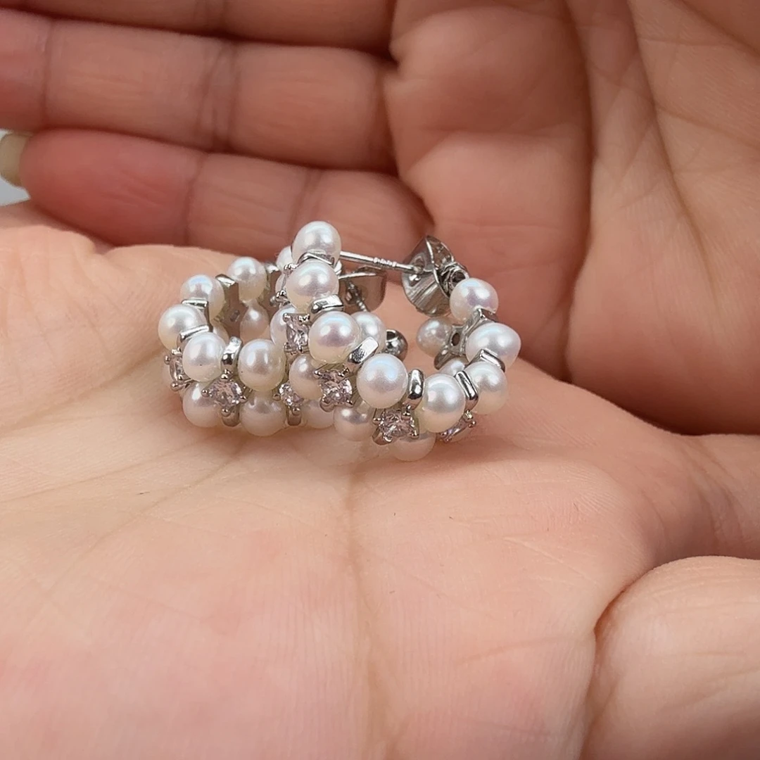 未镶嵌耳饰淡水珍珠