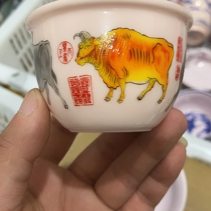 摆件陶景德镇陶瓷主人杯2345