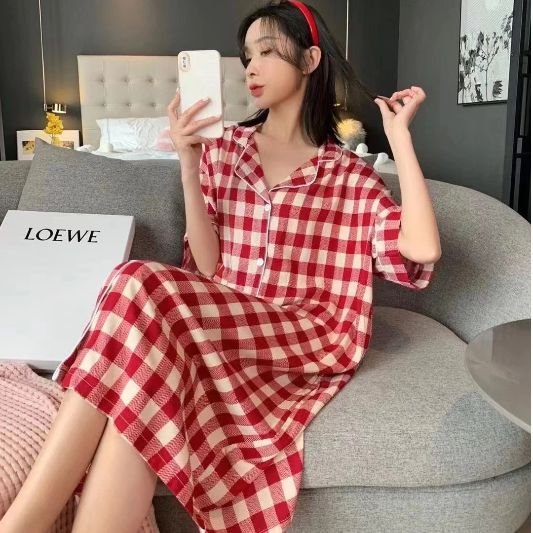 【丹丹-多款】夏季薄款睡衣韩版加大码女款家居服透气宽松休闲睡裙