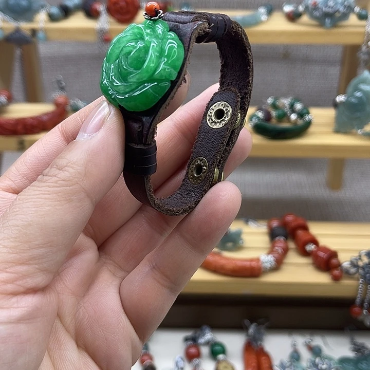 翡翠未镶嵌手链88888888