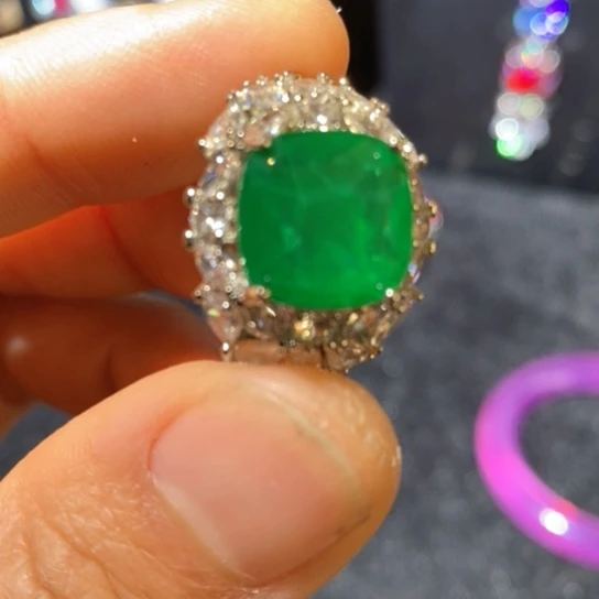 红宝石戒指银S925镶嵌