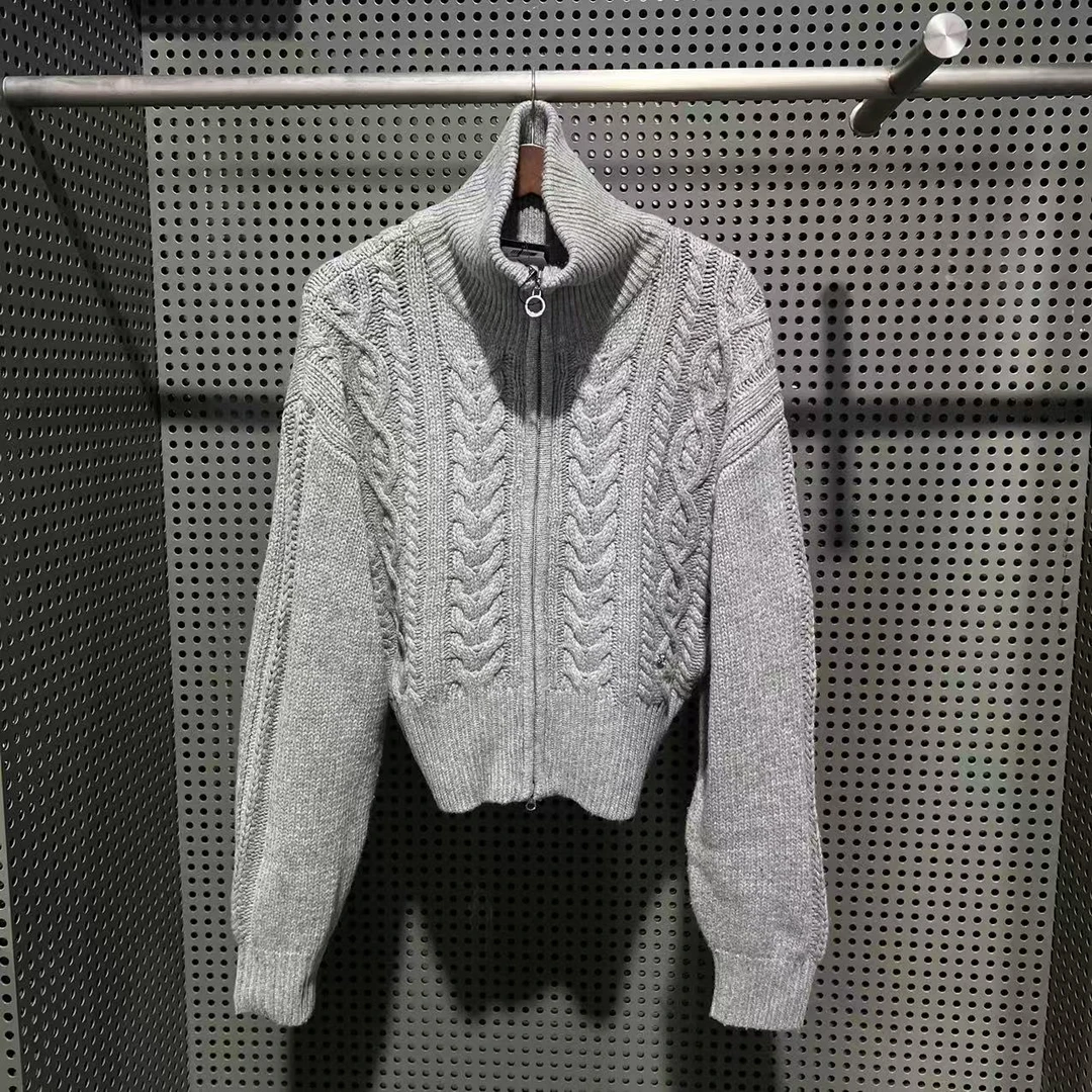 MM 韩系秋季女款冷灰色时尚百搭长袖针织开衫 MHCCI85530 85530