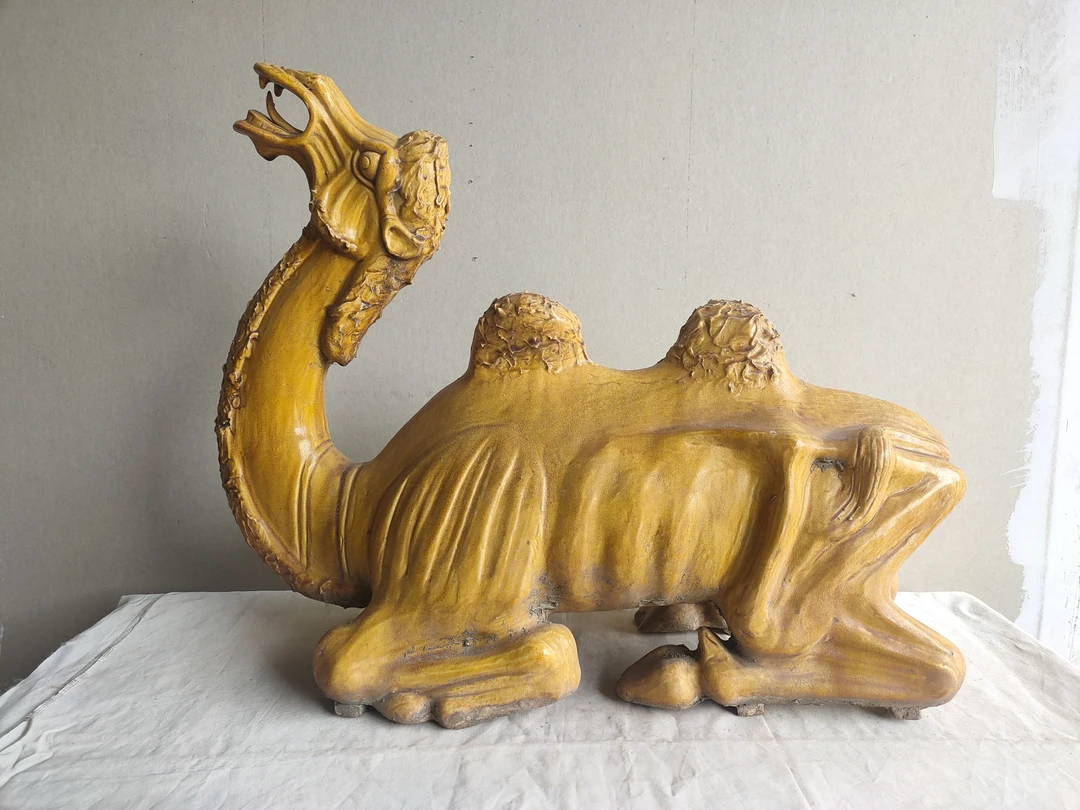 三彩骆驼,包浆老道,长55cm,高44cm,老瓷器,旧藏,喜欢的来