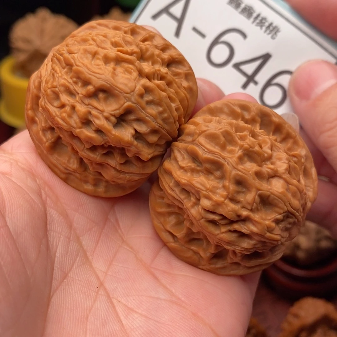 文玩核桃把件磨盘40