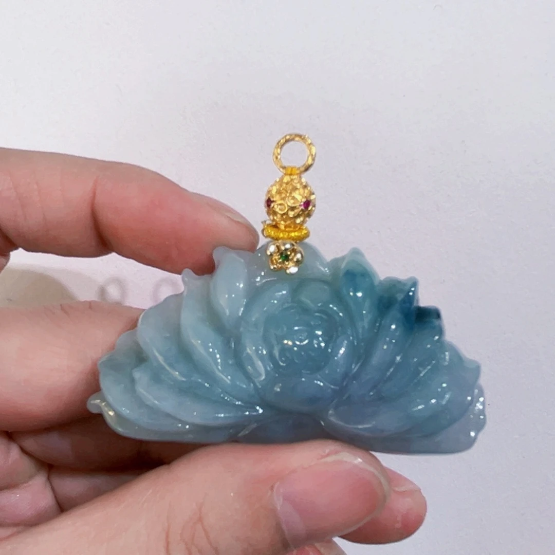 翡翠未镶嵌吊坠(赠链)代编织