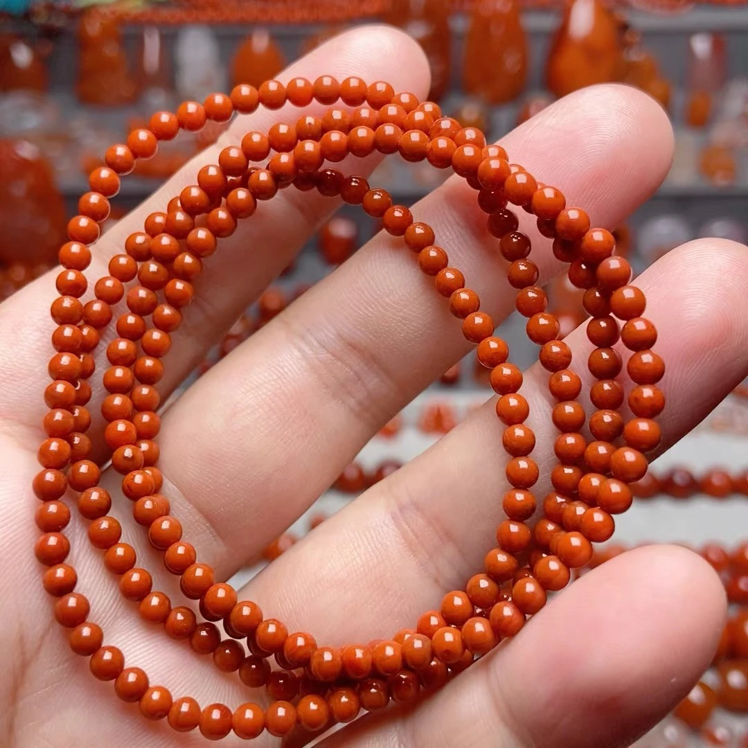南红玛瑙项链3mm