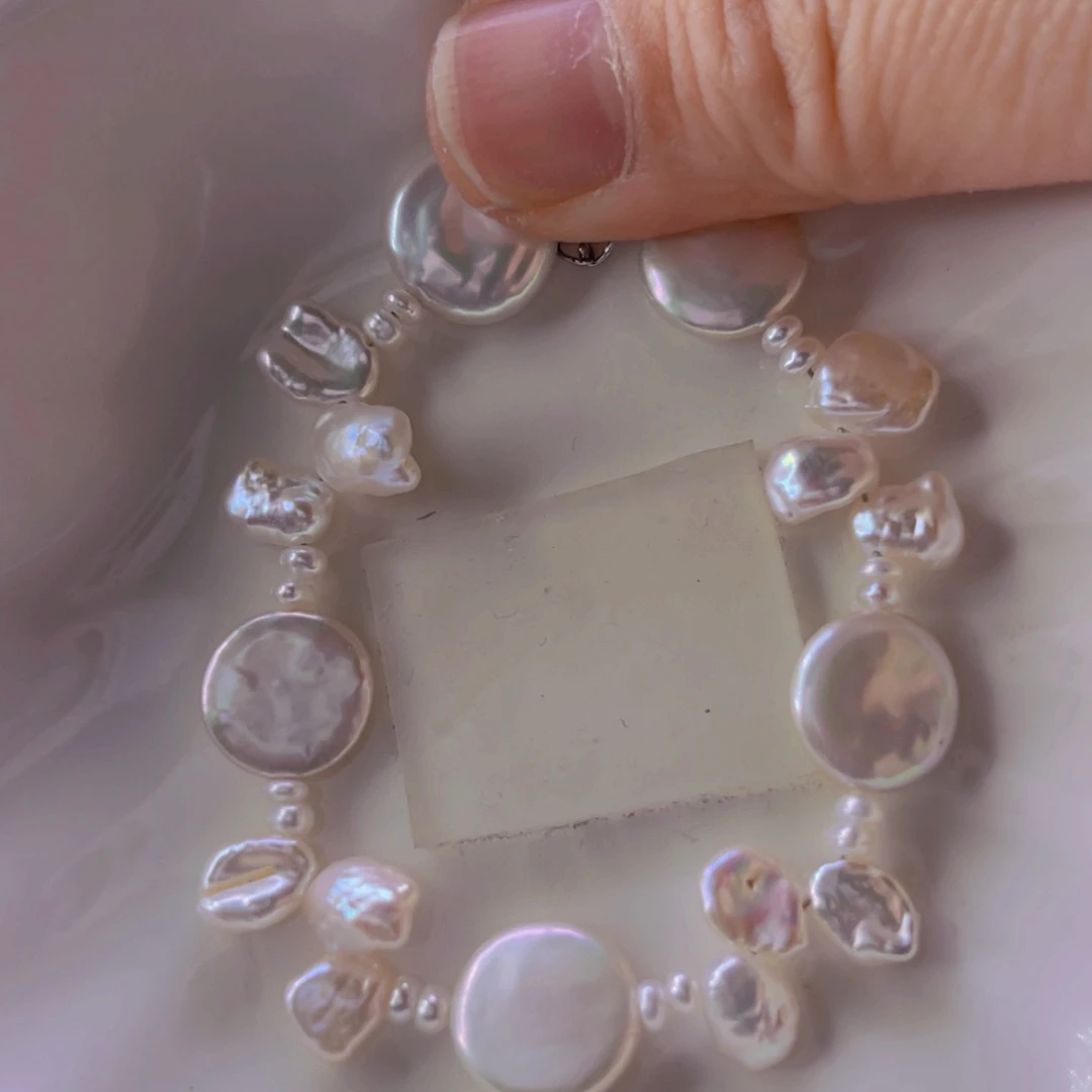 淡水珍珠手绳合金