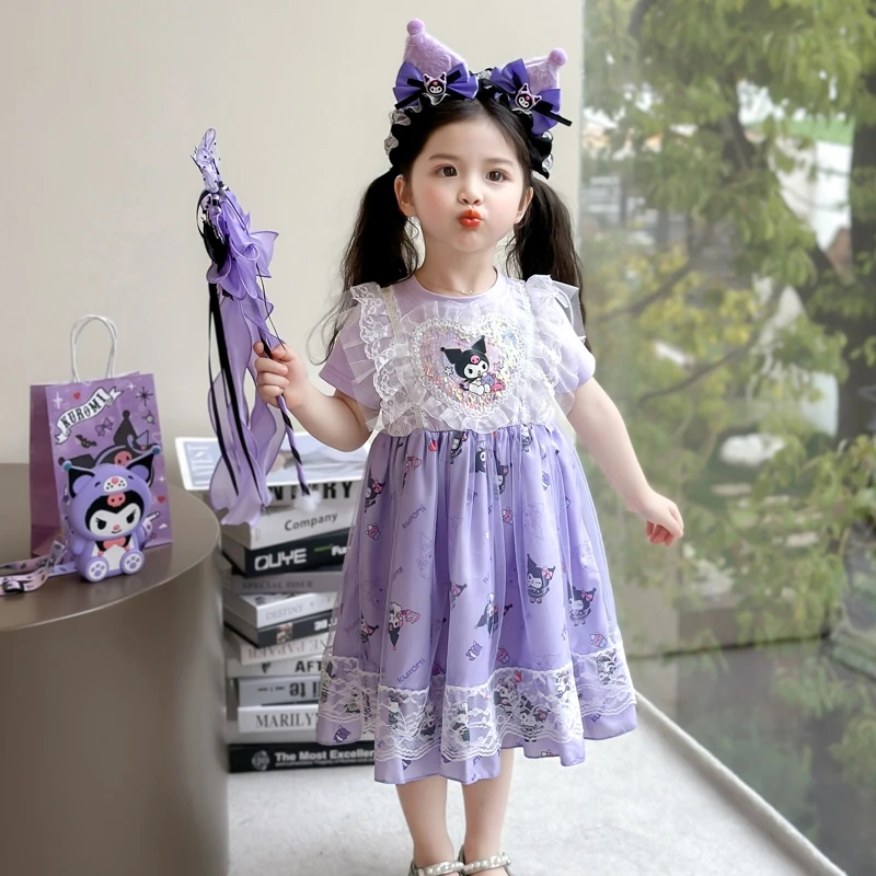 女童库洛米连衣裙裙子夏装新款儿童小马宝莉公主裙小童洛丽塔纱裙