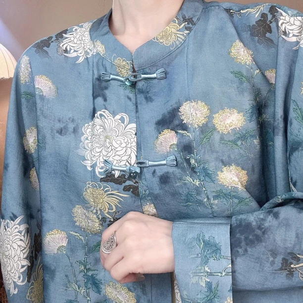 《烟雨江南》夏季新中式防晒文艺宽松显瘦国风小衫女