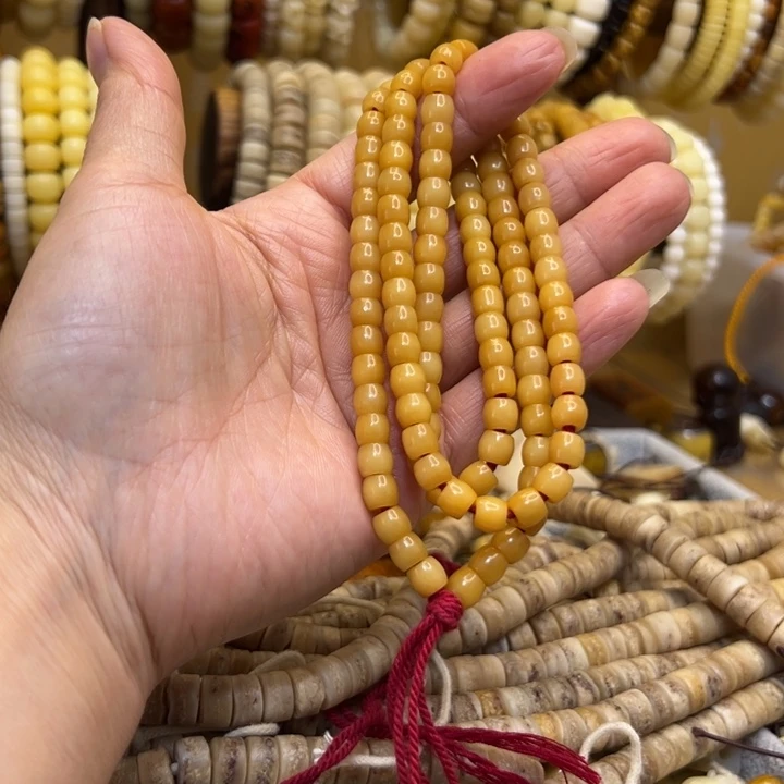 牛骨手串/手链直径6➕牛骨腰鼓珠