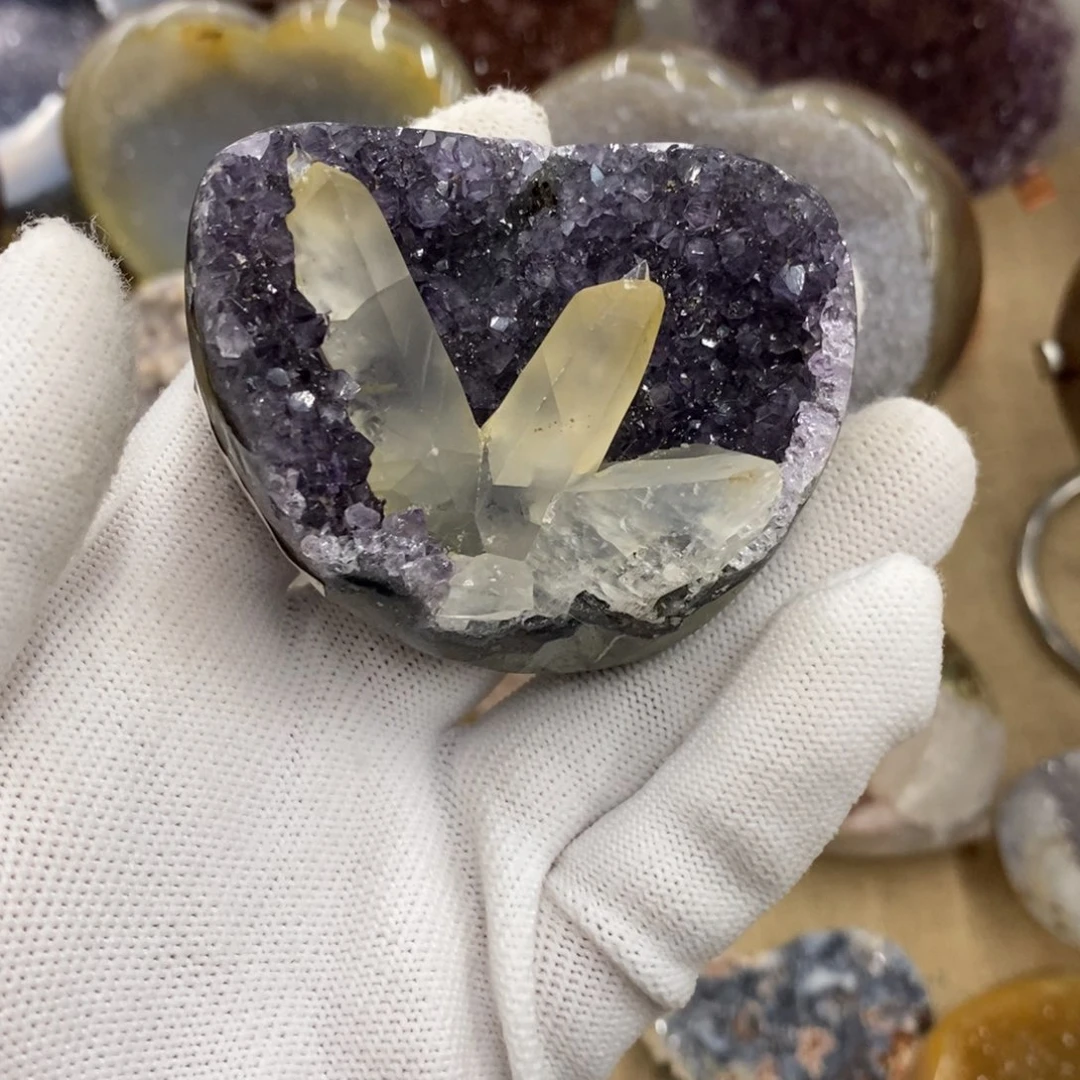 水晶水晶摆件未镶嵌简**單