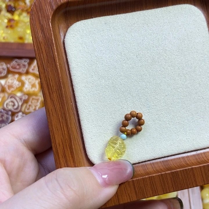 琥珀未镶嵌珠宝奇石橘子瓣提溜