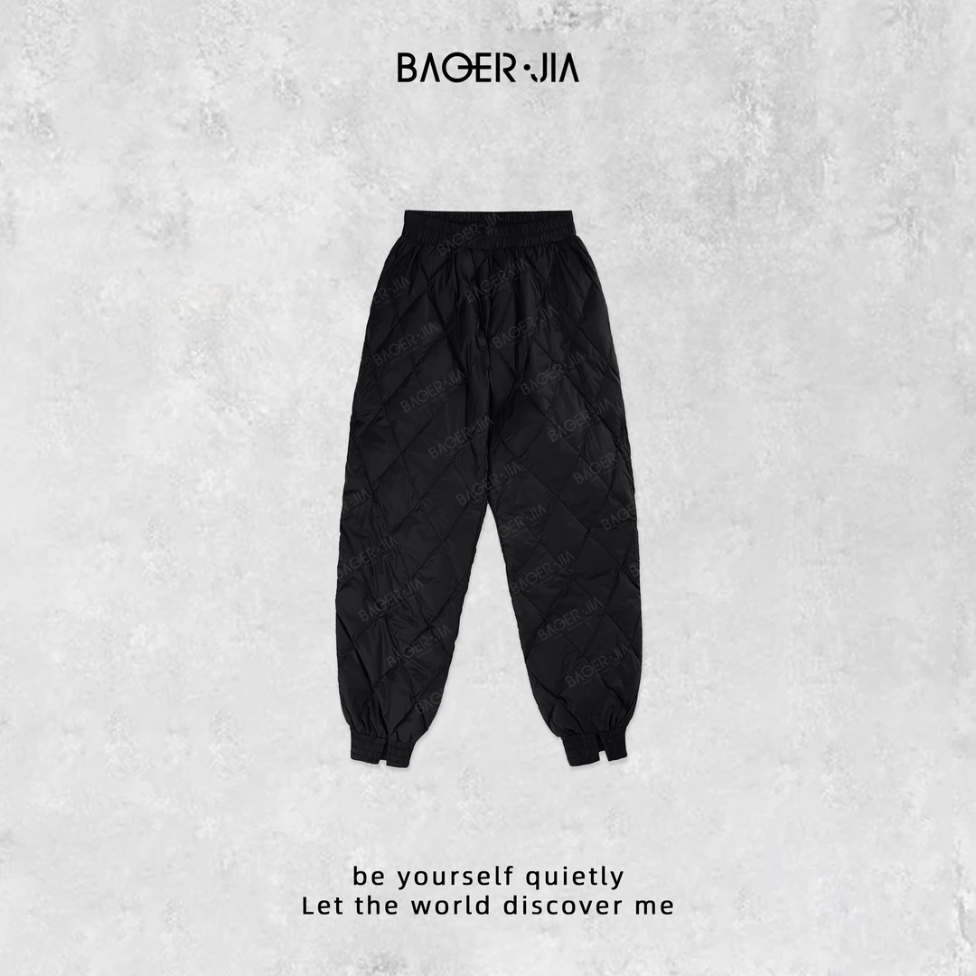 19-【菱形格羽绒裤】宝儿家含幂BC60724411冬季新款穿搭保暖鸭绒裤