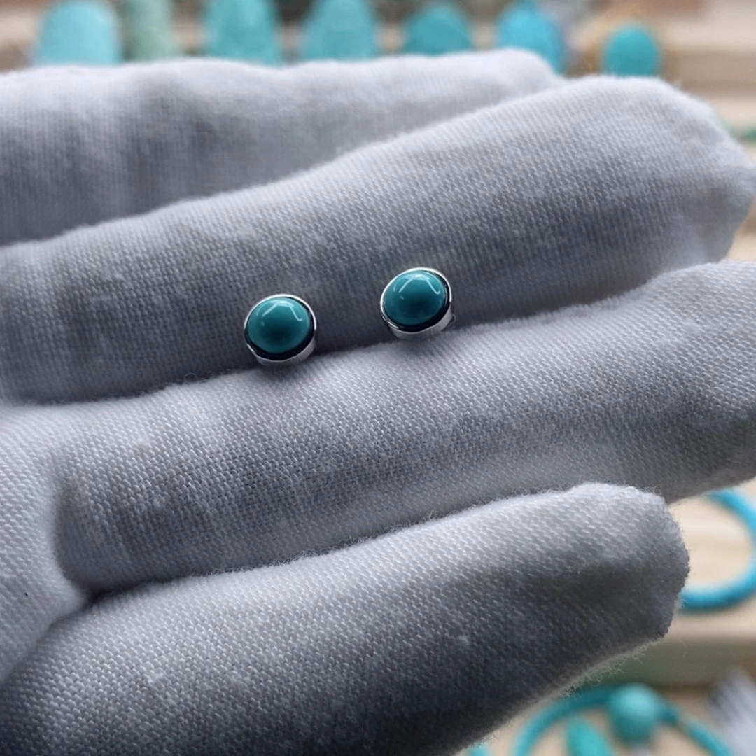 绿松石珠宝奇石银S925镶嵌