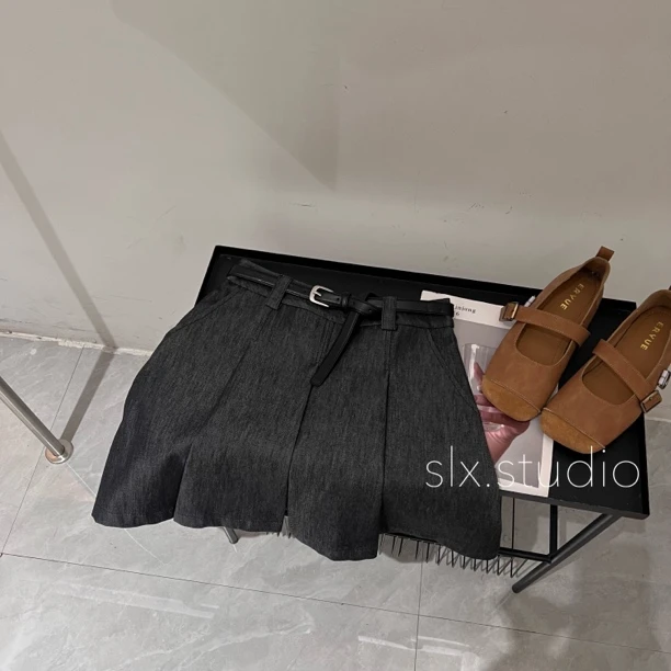 slx@ F37 百褶短裙