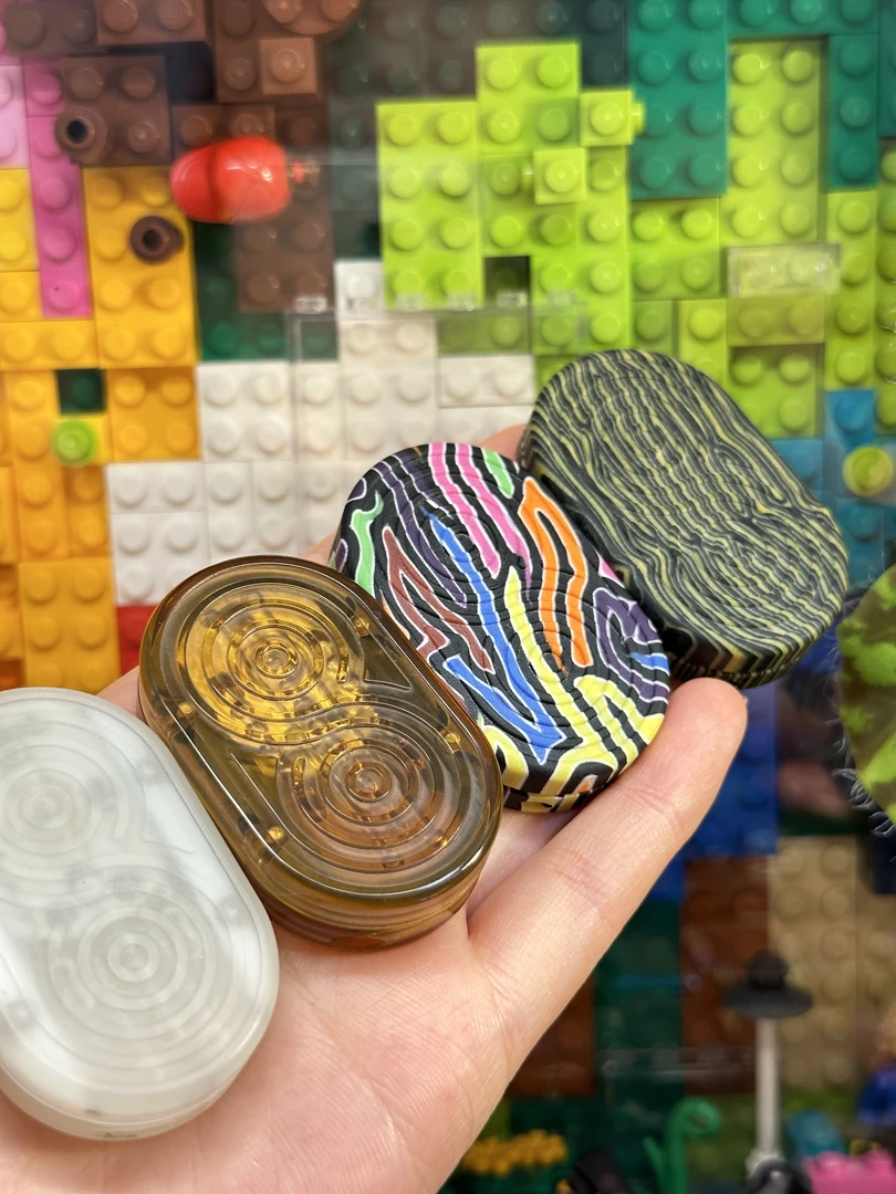夜光律动琥珀律动直推旋转段落机械叮叮推牌EDC玩具可挂刀坠潮玩