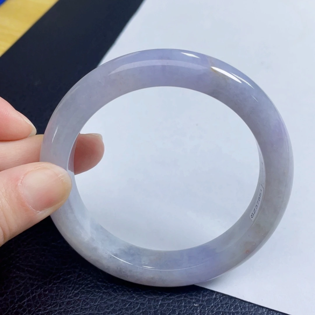 翡翠手镯未镶嵌58 圈默认有纹拍下不退换