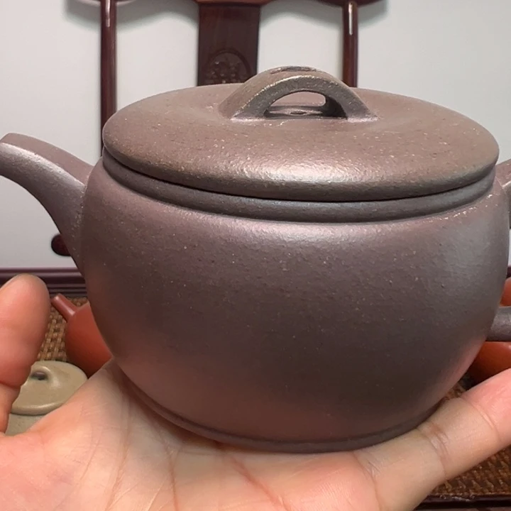 挥***人茶壶紫砂汉瓦全手工天青泥