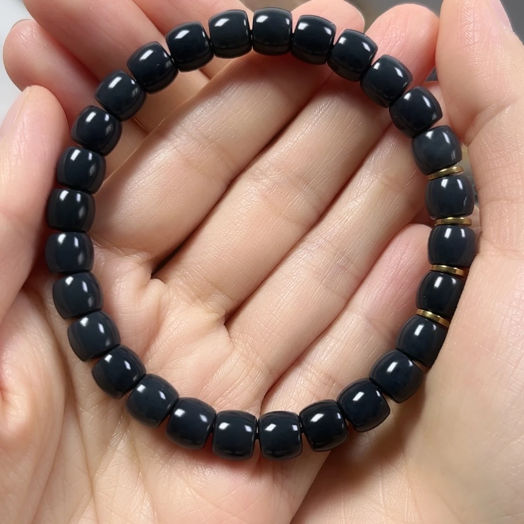 和田玉未镶嵌手串卡8直切