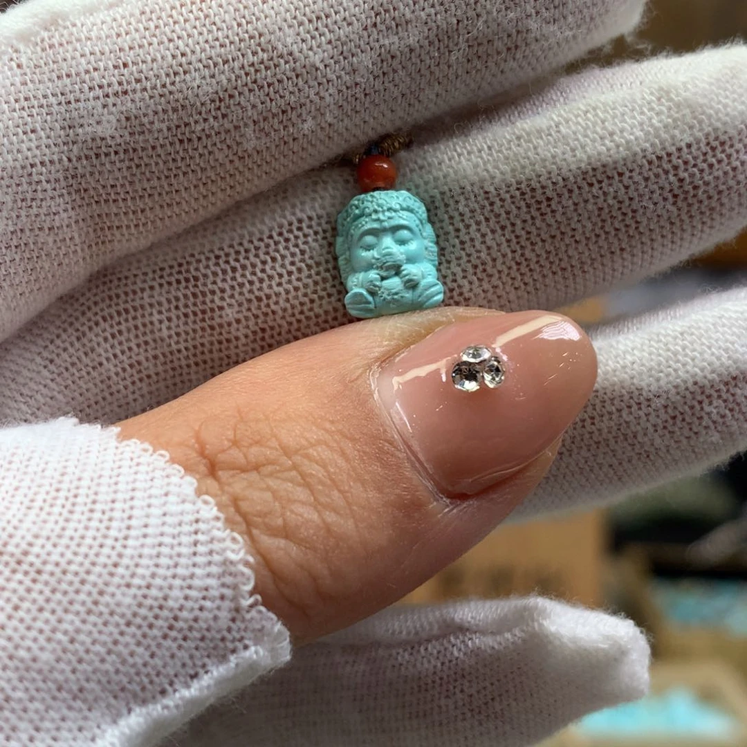 绿松石未镶嵌挂件